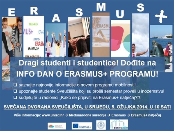 Erasmus+ natječaj za studentsku mobilnost 